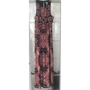 London Times Maxi Dress Paisley Print Sleeveless Women Size 8